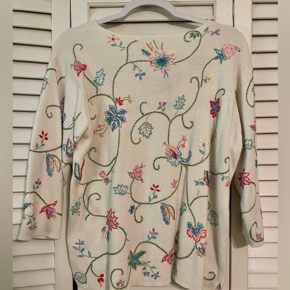 Vintage Rainbow Floral Sweater - Picture 3 of 3